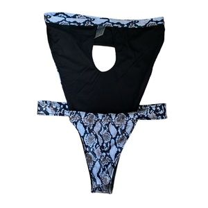 NWOT Matte Collection reversible tube bathing suit size large